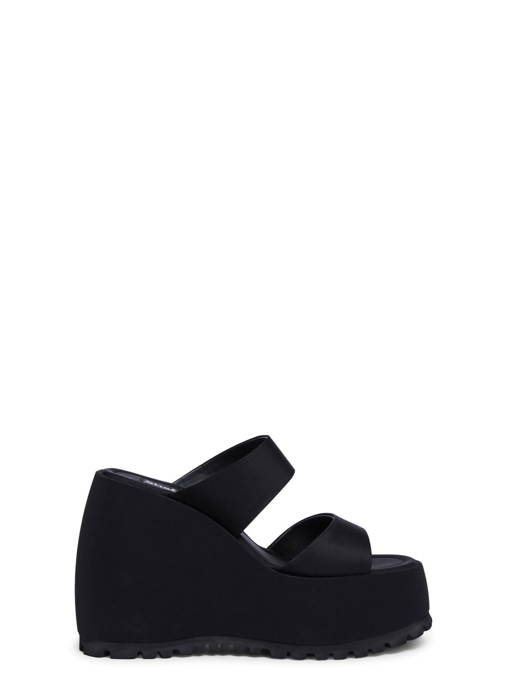 Dolls Kill Shellys London Gabriella Platform Wedge Mules Black Size 6 (EU 37) - Picture 3 of 14